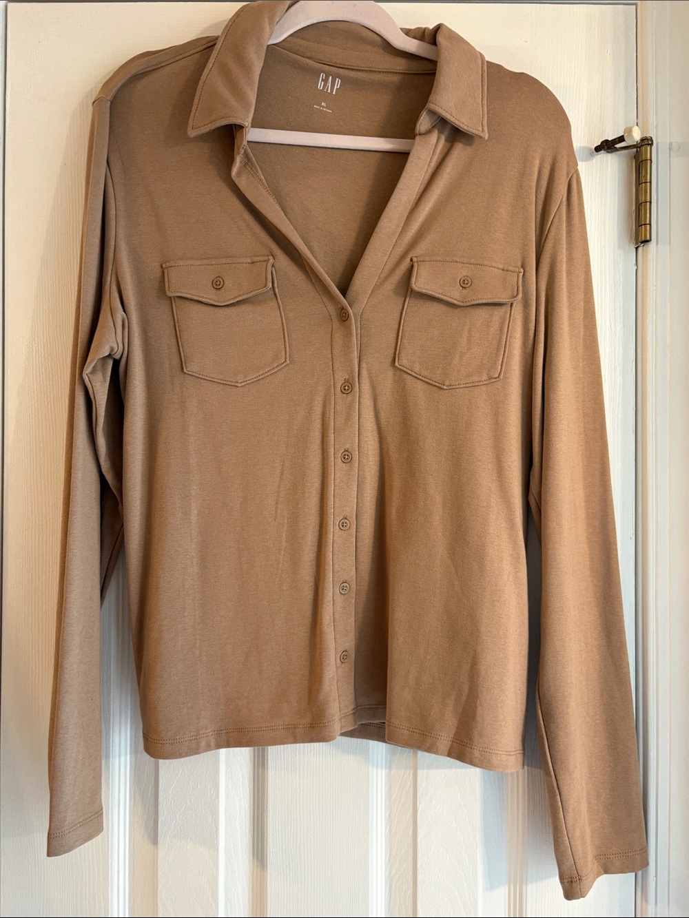 GAP Camel-Tone Button Front Shirt